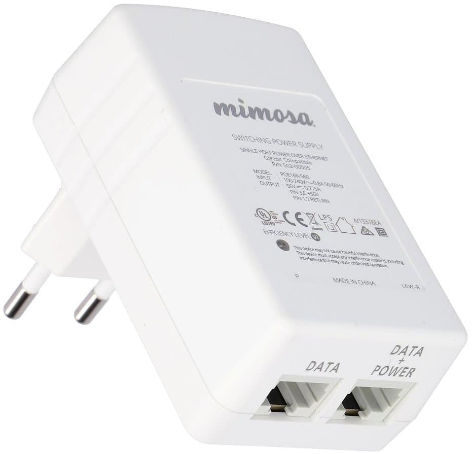 Mimosa Gigabitový PoE injektor, 56V/15,4W, EU
