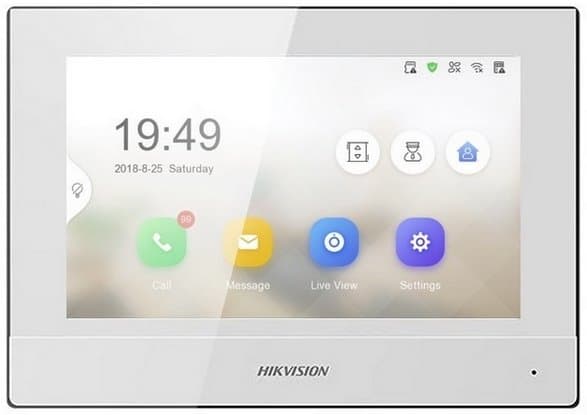 Hikvision DS-KH6320-WTE1-W - 7" IP dotykový monitor, WiFi, PoE, bílý