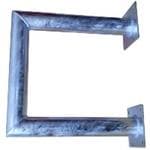 Anténní držák na zeď "U", délka 40cm, výška 40cm, d=60mm s plotnami