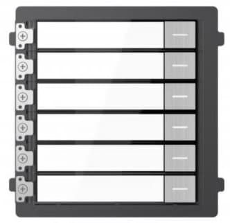 Hikvision DS-KD-KK/S - modul 6 tlačítek pro IP interkom, nerez