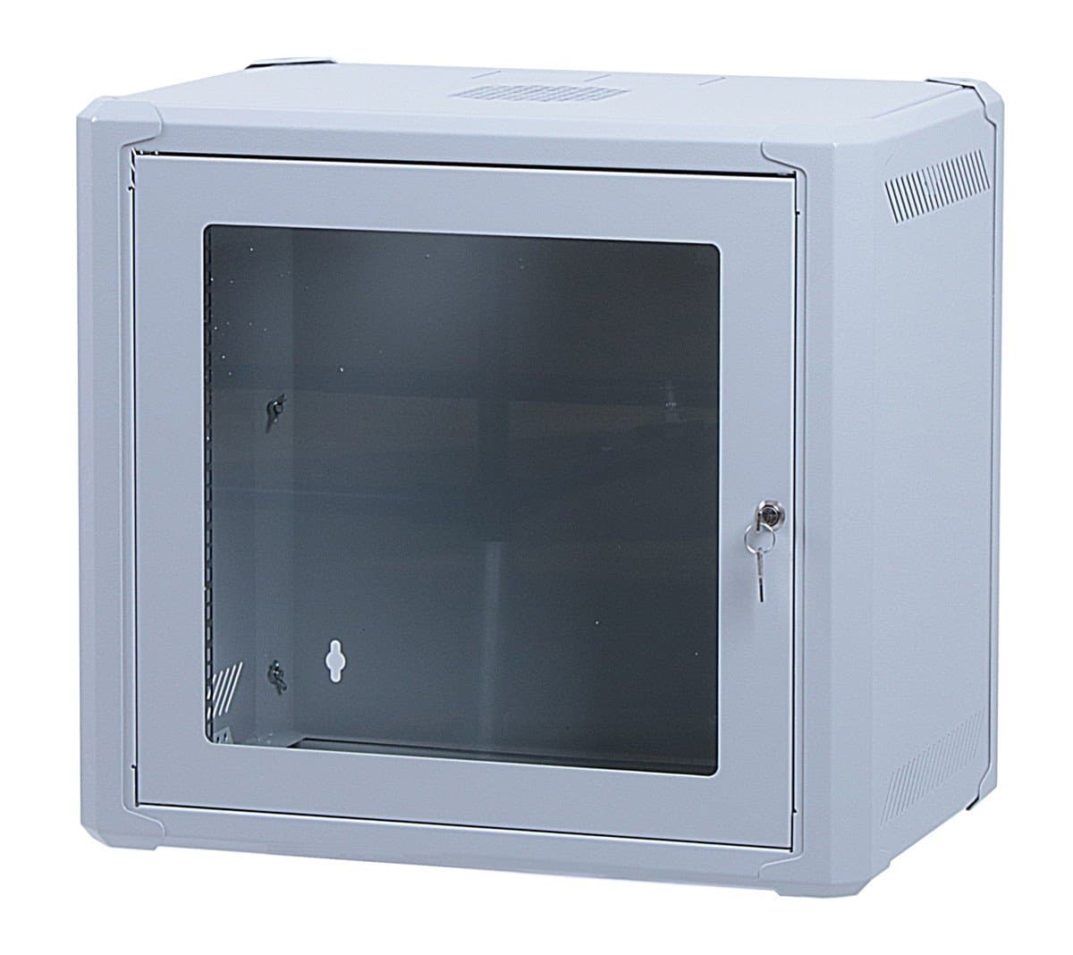 Masterlan jednodílný rozvaděč 19" 9U/400mm, rozložený - FLAT PACK, skleněné dveře - Bazar