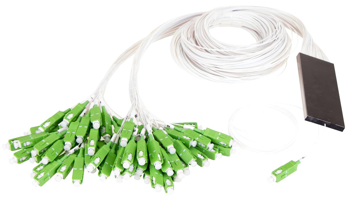 Masterlan PLC optický splitter - 1x64, 1260-1650nm, SC/APC, 1,5m