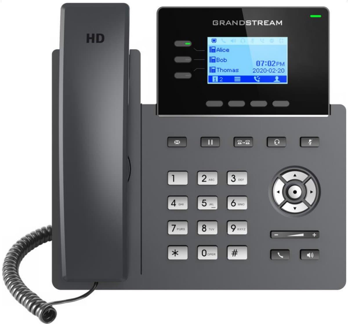 Grandstream GRP2603 SIP telefon - 2,48" LCD displej, 6x SIP účet a 2x 1Gbit port