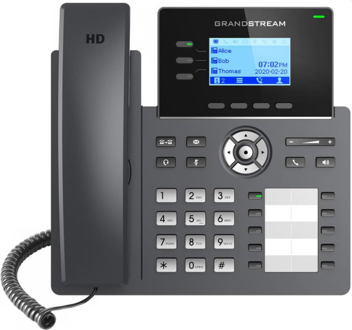 Grandstream GRP2604P SIP telefon, 2,48" LCD, 6x SIP účet a PoE