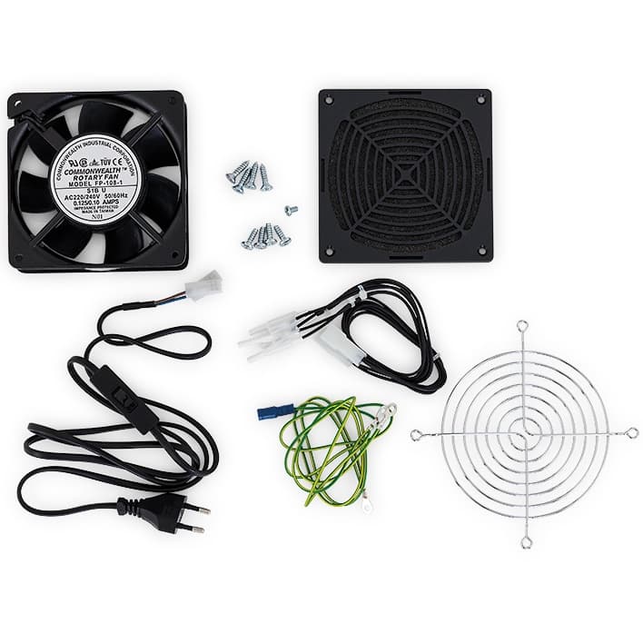 TRITON Ventilátor + sada pro montáž do rozvaděče RUA nebo RBA, 230V, 50Hz, 0,09 A, 15W, 160m3/h