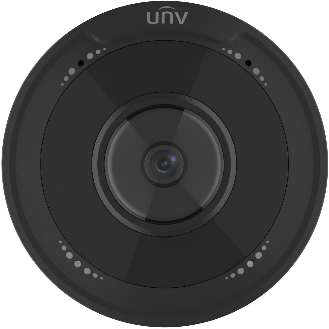 UNV IP fisheye kamera - IPC815SB-ADF14K-I0-BLACK, 5MP, 1.4mm, Audio, Alarm, Prime, Černá