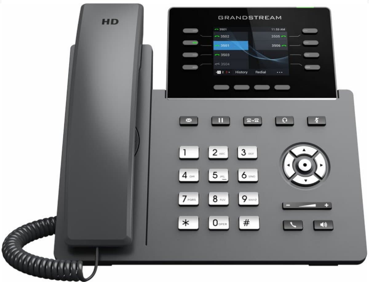 Grandstream GRP2624 SIP telefon, 2.8" displej, 4x SIP účet, WiFi and BT
