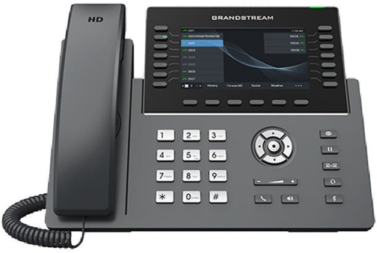 Grandstream GRP2650 SIP telefon, 5" displej, 6x SIP účet, WiFi, BT a USB