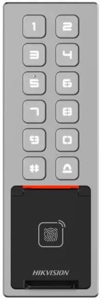 Hikvision DS-K1T805MBFWX - Vstupní terminál se čtečkou a otiskem prstů, Mifare a Bluetooth