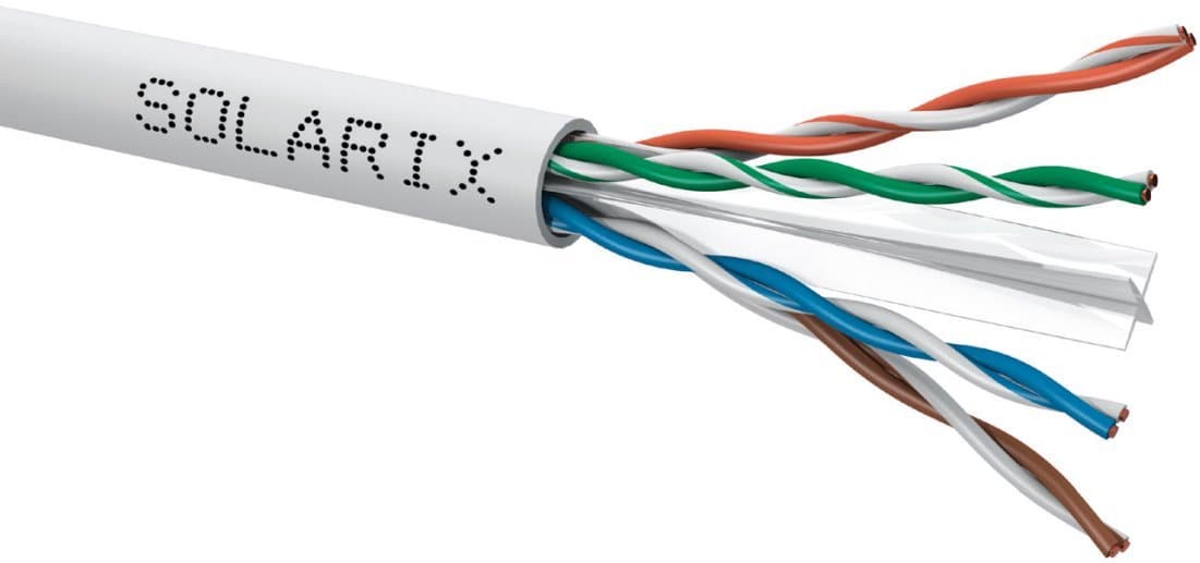 Solarix instalační kabel CAT6 UTP PVC 305m box