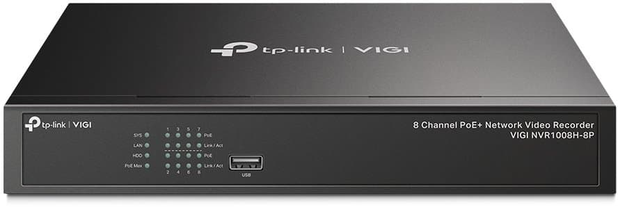 TP-Link VIGI NVR1008H-8P - NVR, 8 kanálů, 8x PoE