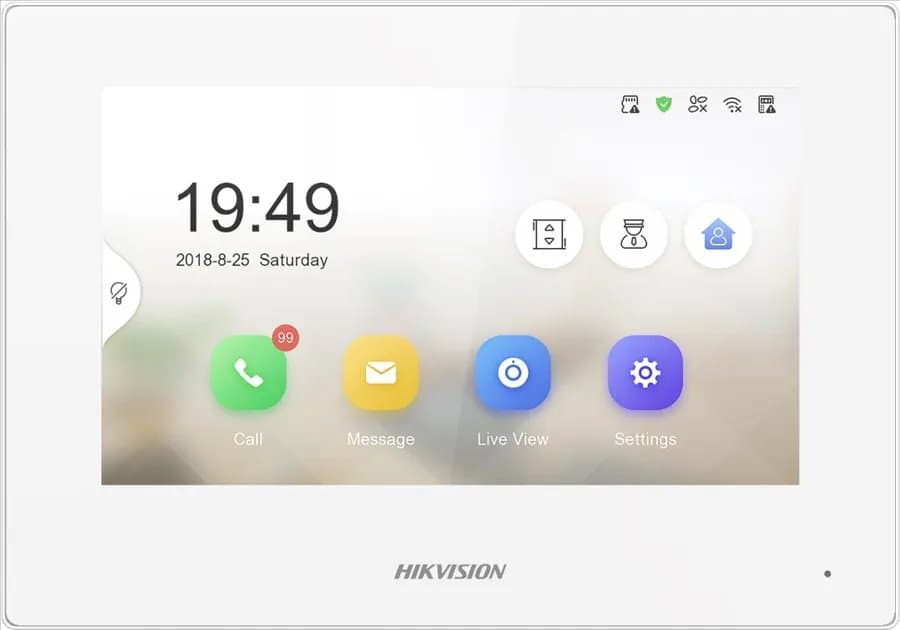 Hikvision DS-KH6320-LE1/White(B) - 7" IP dotykový monitor, PoE, bílý
