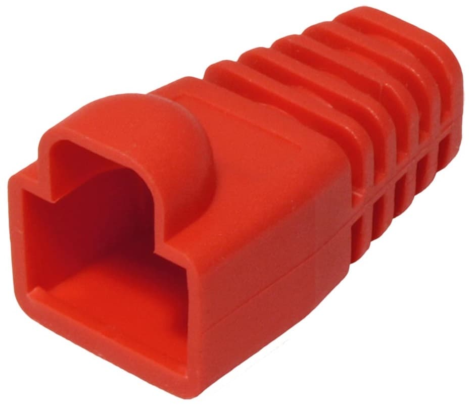 Ochranná krytka RJ45 s ochranou západky, červená