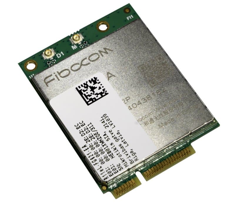 MikroTik R11eL-FG621-EA, LTE miniPCI-e modem, 2x u.Fl