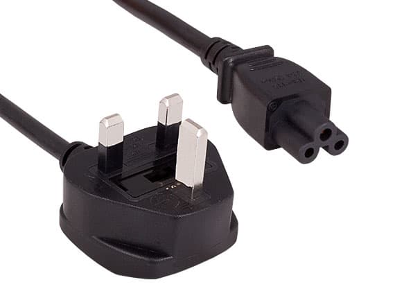 OEM Síťový napájecí kabel pro notebook, 0,25m, UK plug, černý, 3-pin