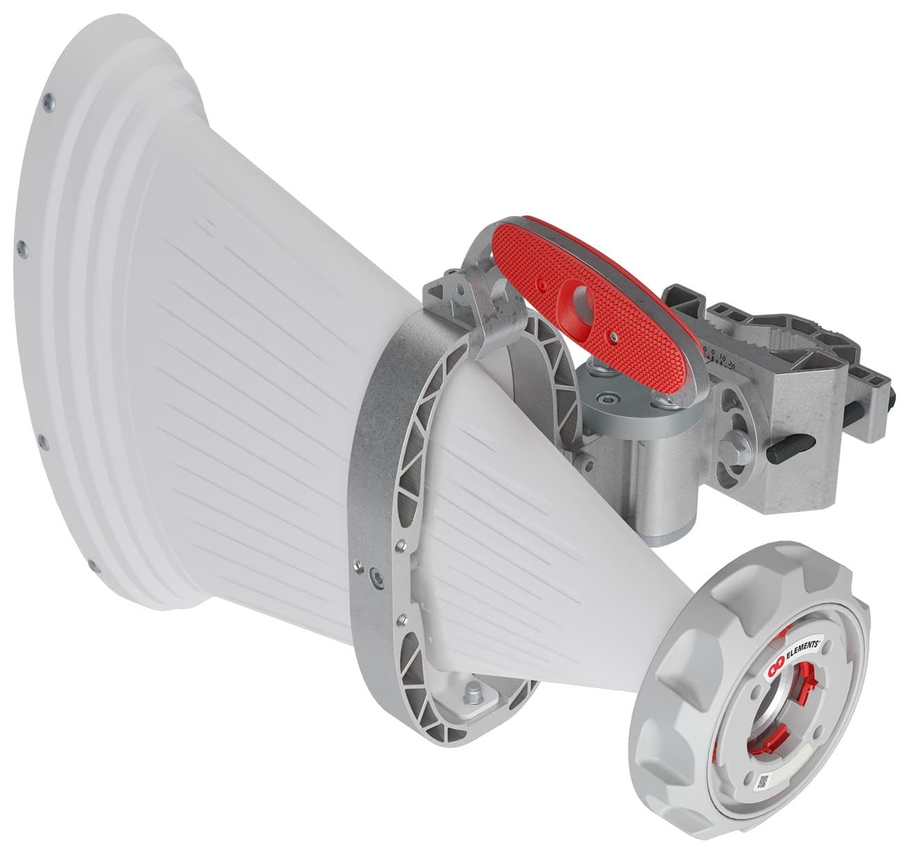 RF elements Asymetrická Horn Wideband anténa, 5/6GHz, 18,5dBi, 45°