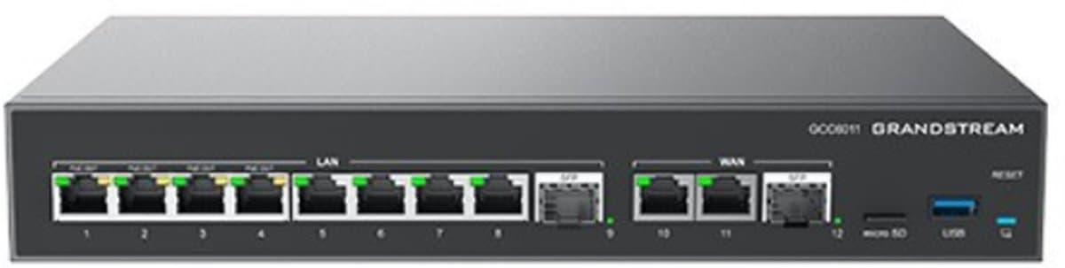 Grandstream GCC6011all-in-one řešení (VPN router, Firewall, PoE switch a ústředna)