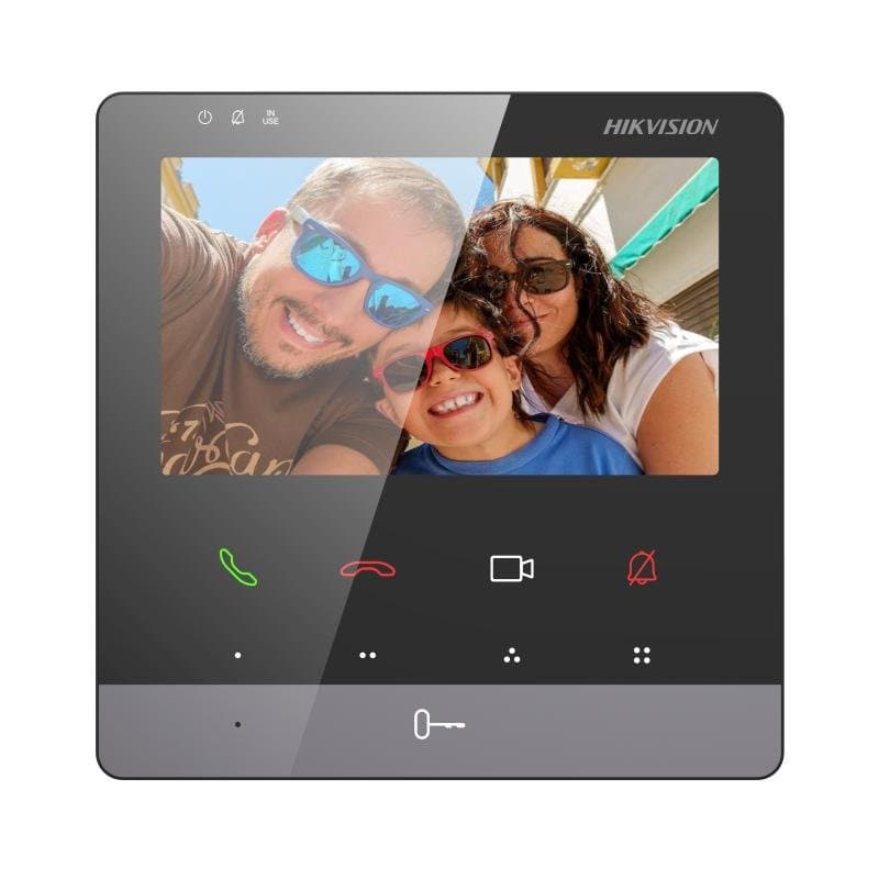 Hikvision DS-KH7100EY-E2 - 2-žilový 4,3" IP monitor s dotykovými tlačítky, černý