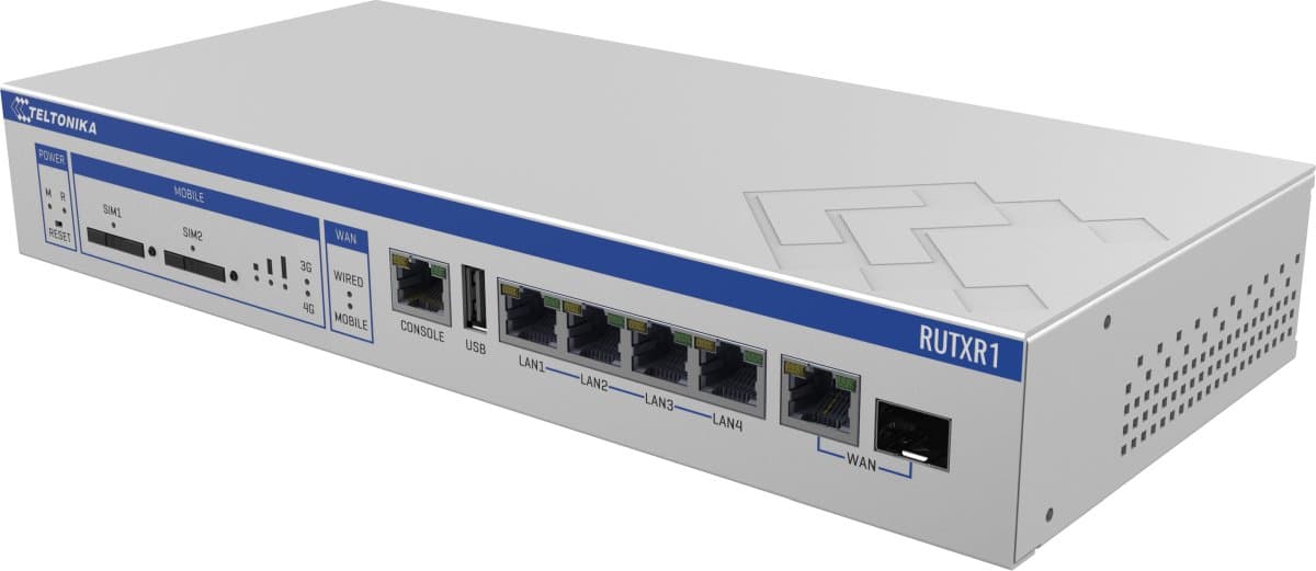 Teltonika RUTXR1 Podnikový SFP/LTE router, montáž do racku