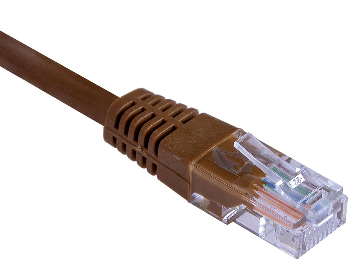 Masterlan patch kabel UTP, Cat5e, 1m, hnědý