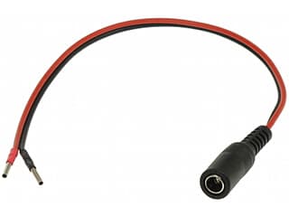 0,2 m DC kabel (s 2.1/5.5 konektorem) Rovný - zástrčka