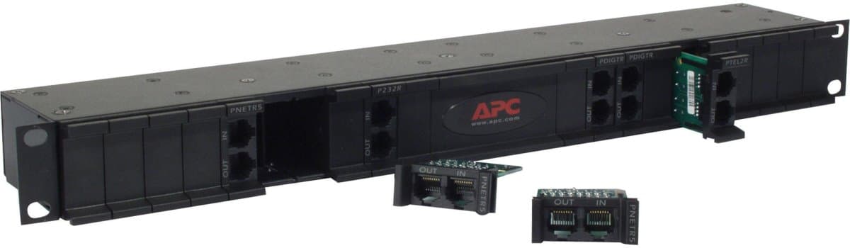 APC RackMount 1U ProtectNet chassis, 24 slotů