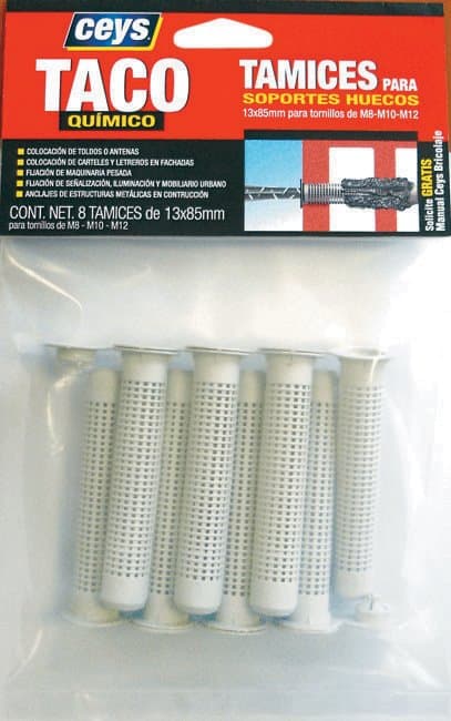 Ceys Sítko na chemickou kotvu 13 x 85mm, 8 ks