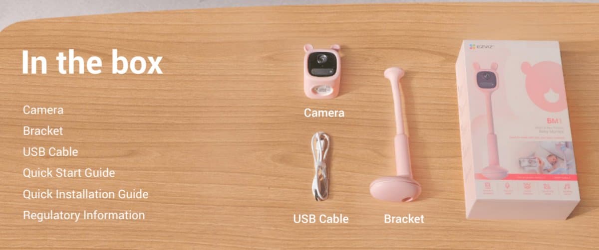 Ezviz CS-BM1 Dětská chůvička, růžová