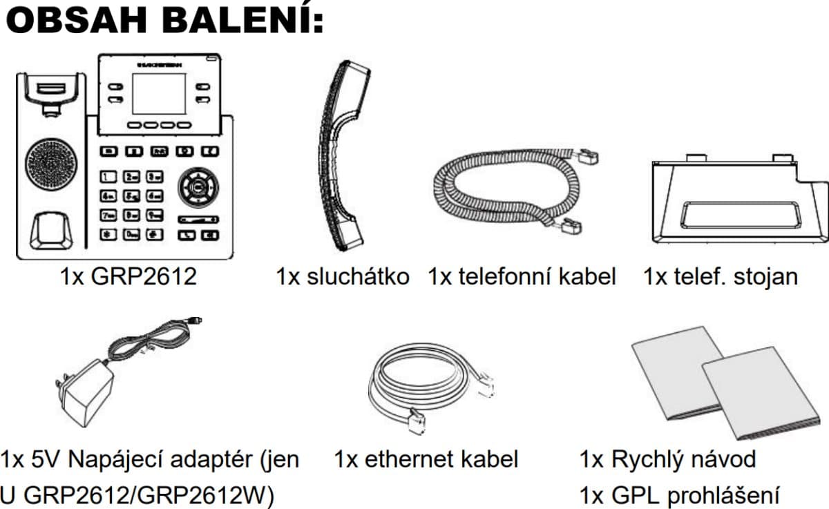 Grandstream GRP2612G SIP telefon