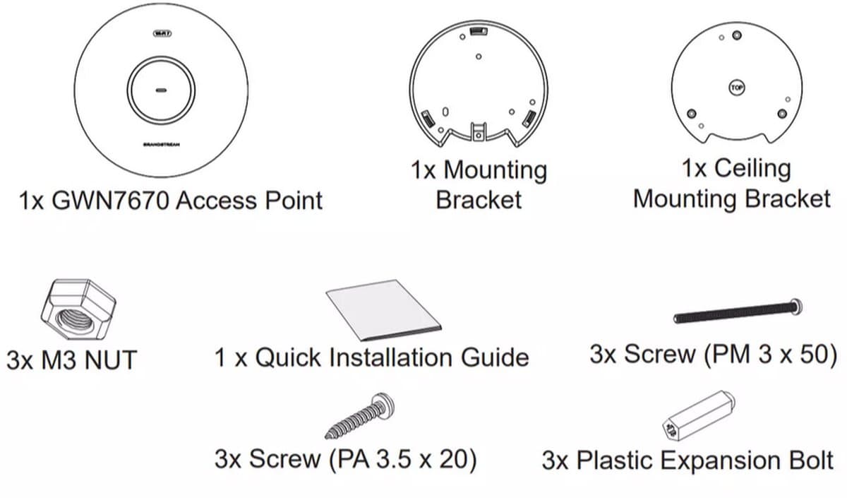 Grandstream GWN7670 Wi-Fi 7 Access point