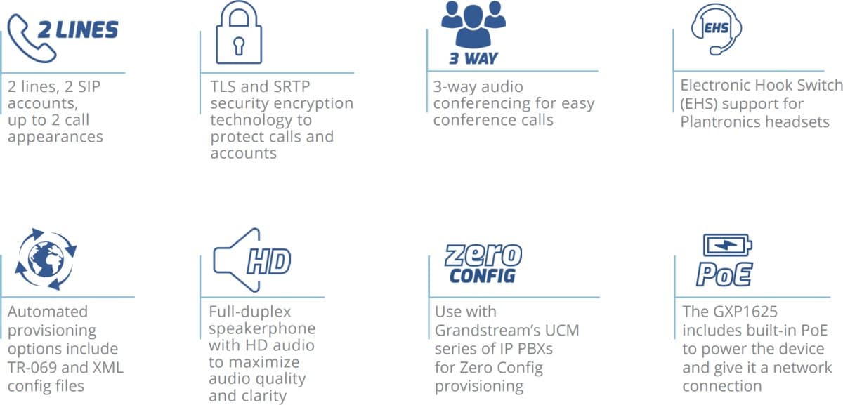 Grandstream GXP1620 SIP telefon