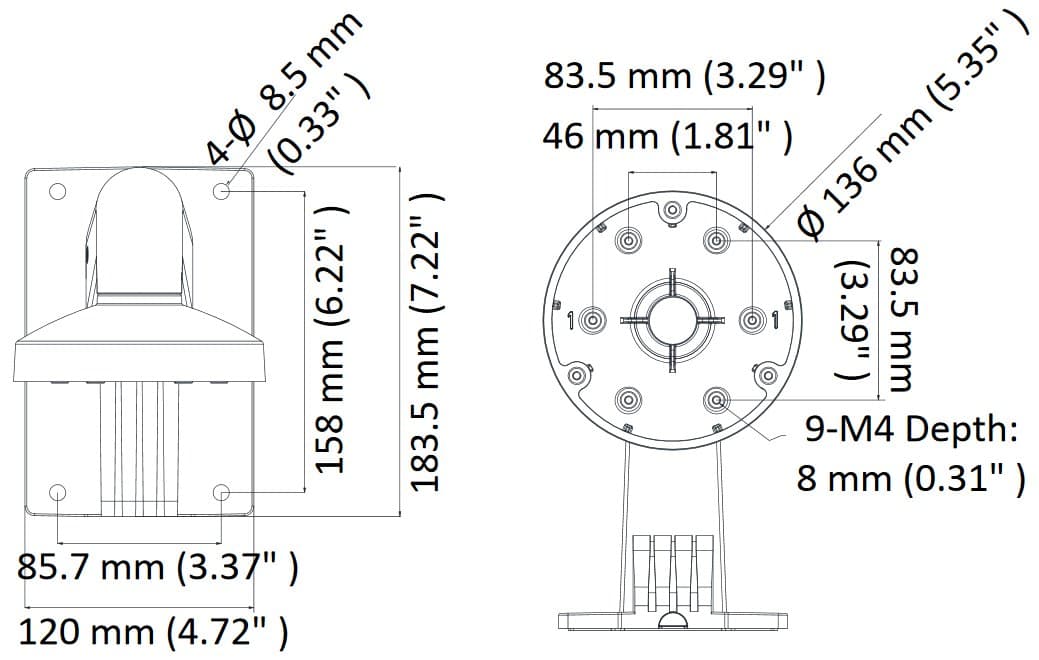 Hikvision DS-1473ZJ-135 - konzole na stěnu pro DS-2CD2Hxx