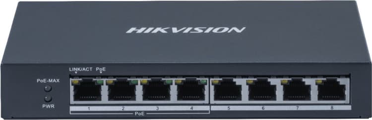 Hikvision DS-3E0508P-O PoE switch, 4x PoE, 60W