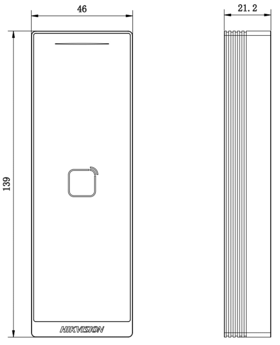 Hikvision DS-K1105EMB - Čtečka M1/EM Karet