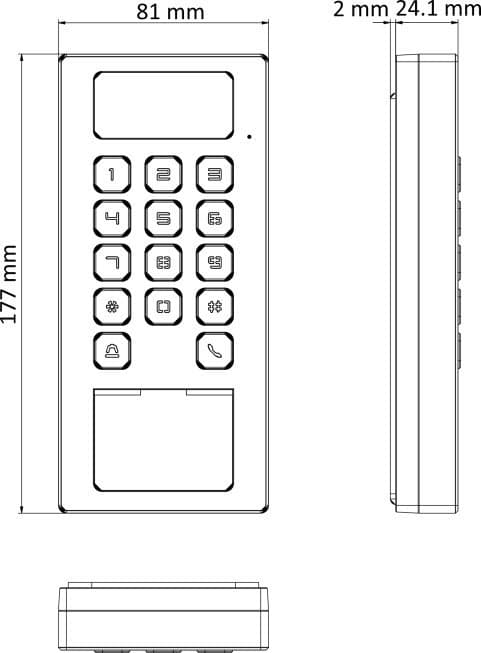 Hikvision DS-K1T502DBWX - Terminál se čtečkou, Mifare