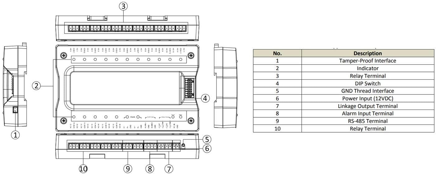 Hikvision DS-K2M0016A - Řídící jednotka pro výtah, 16 relé