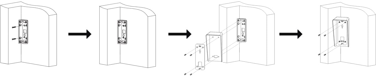 Hikvision DS-KABV24-A - Rohový nástěnný držák interkomu