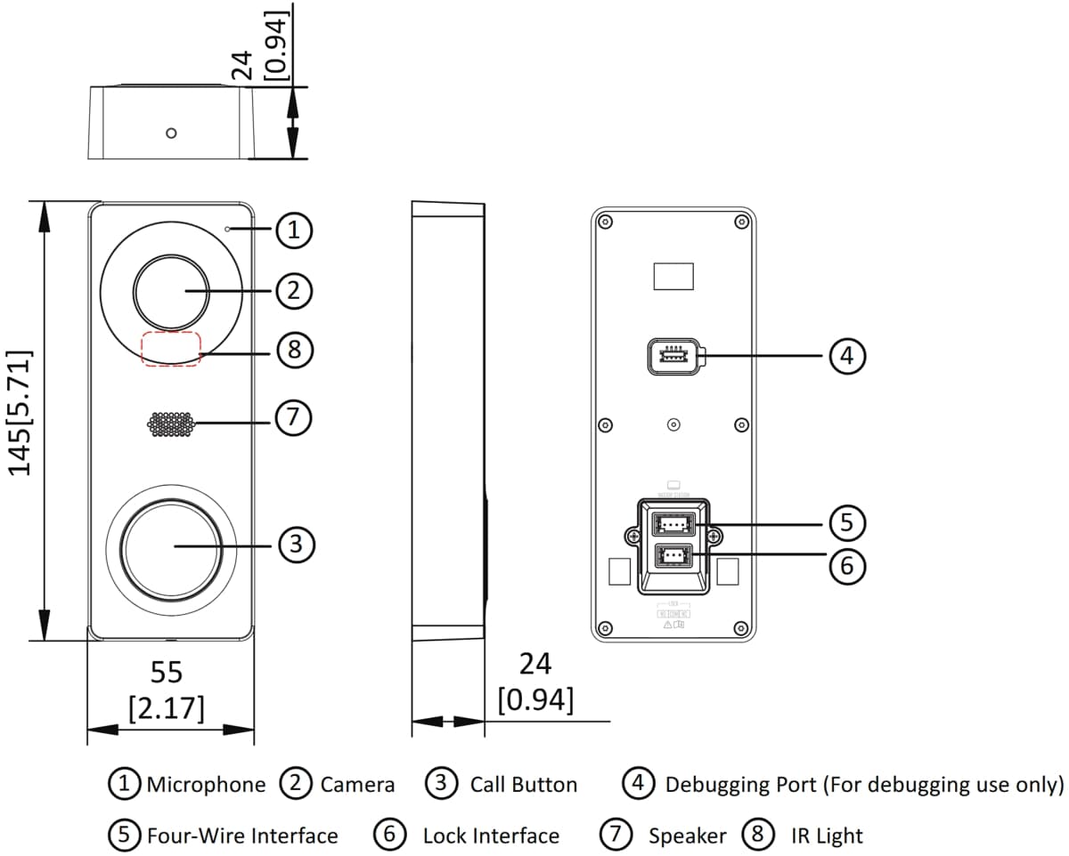 Hikvision DS-KIS213(B), Sada video interkomu, 4-drát