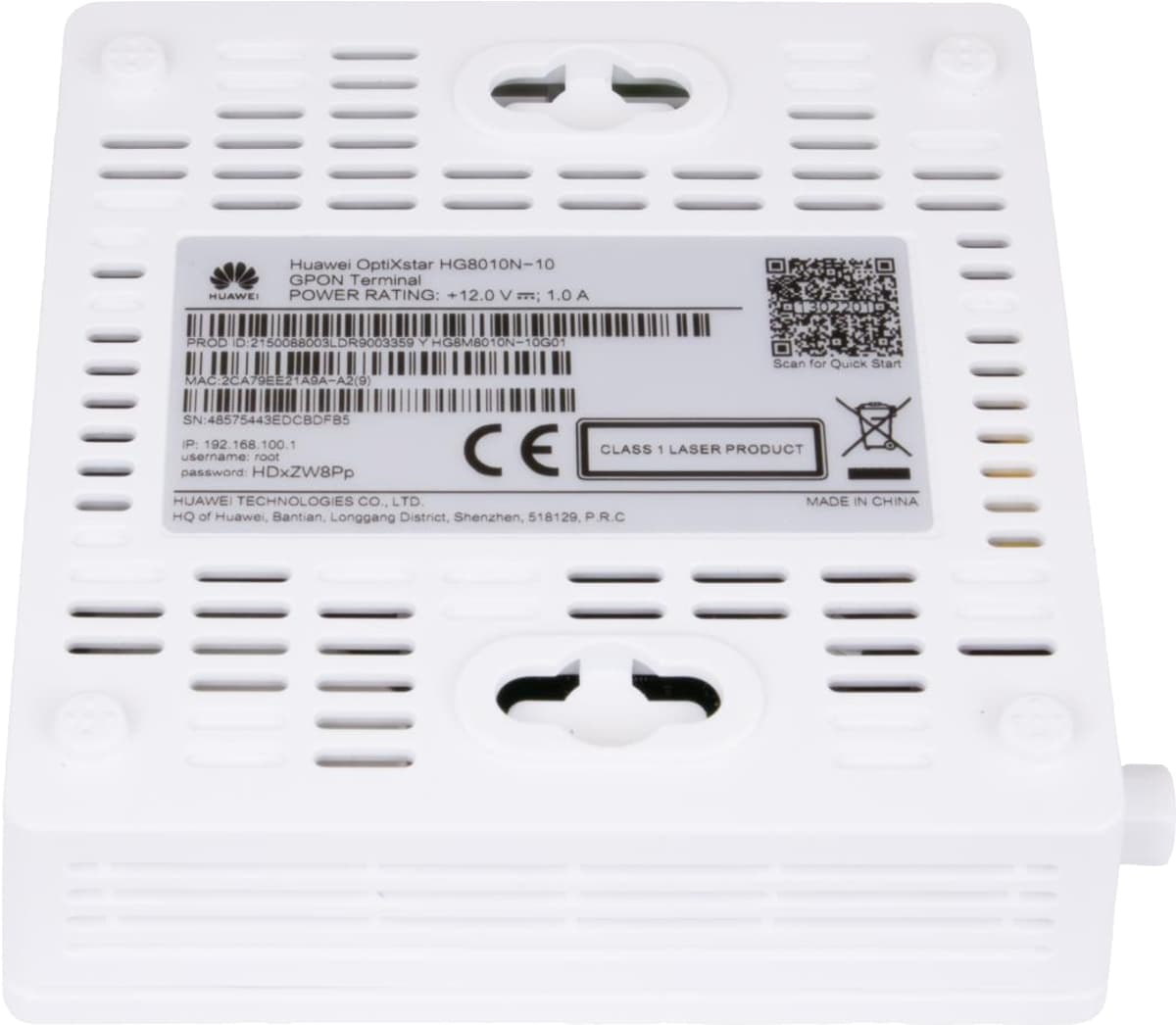 Huawei OptiXstar HG8010N-10, GPON ONT bridge