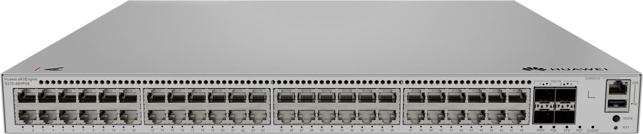 Huawei S310-48HP4X, Gigabitový PoE smart switch, 4x SFP+