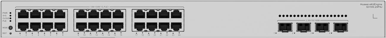 Huawei S310S-24P4J Gigabitový PoE swictch, 4x 2.5G SFP