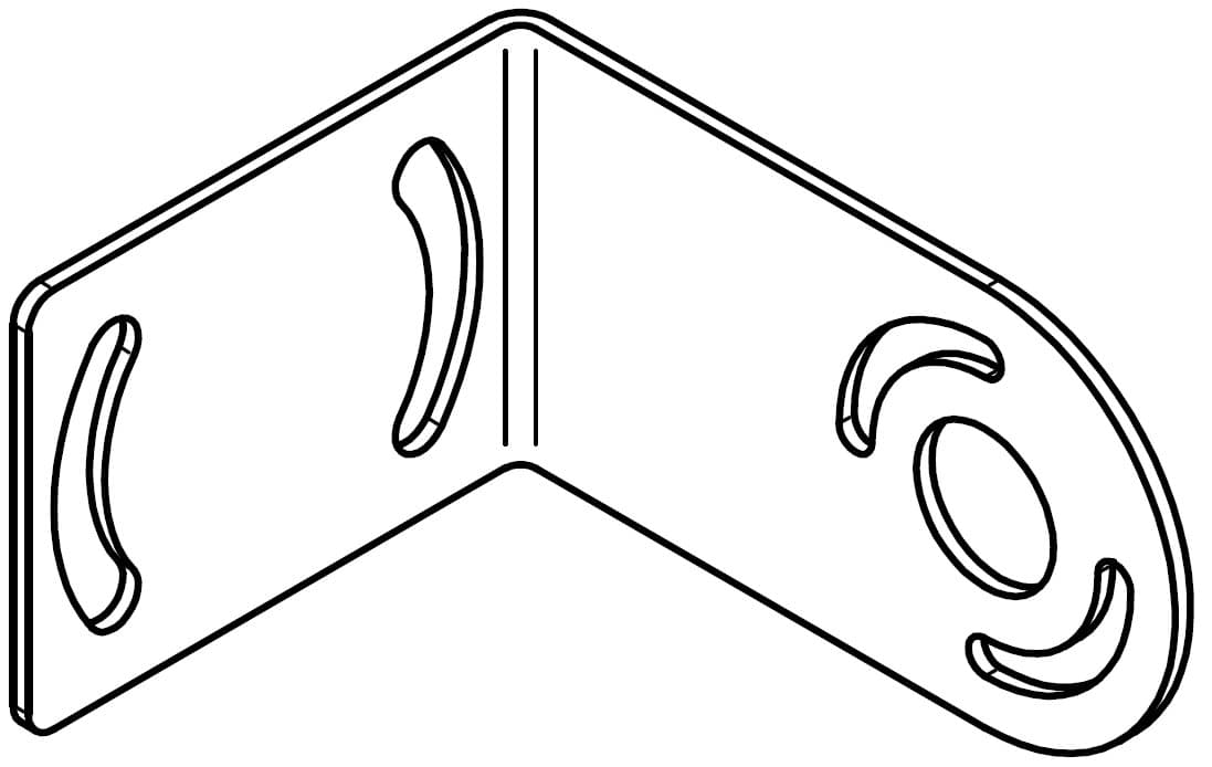 Klema L k parabole 5-kulaté děrování 70-002280