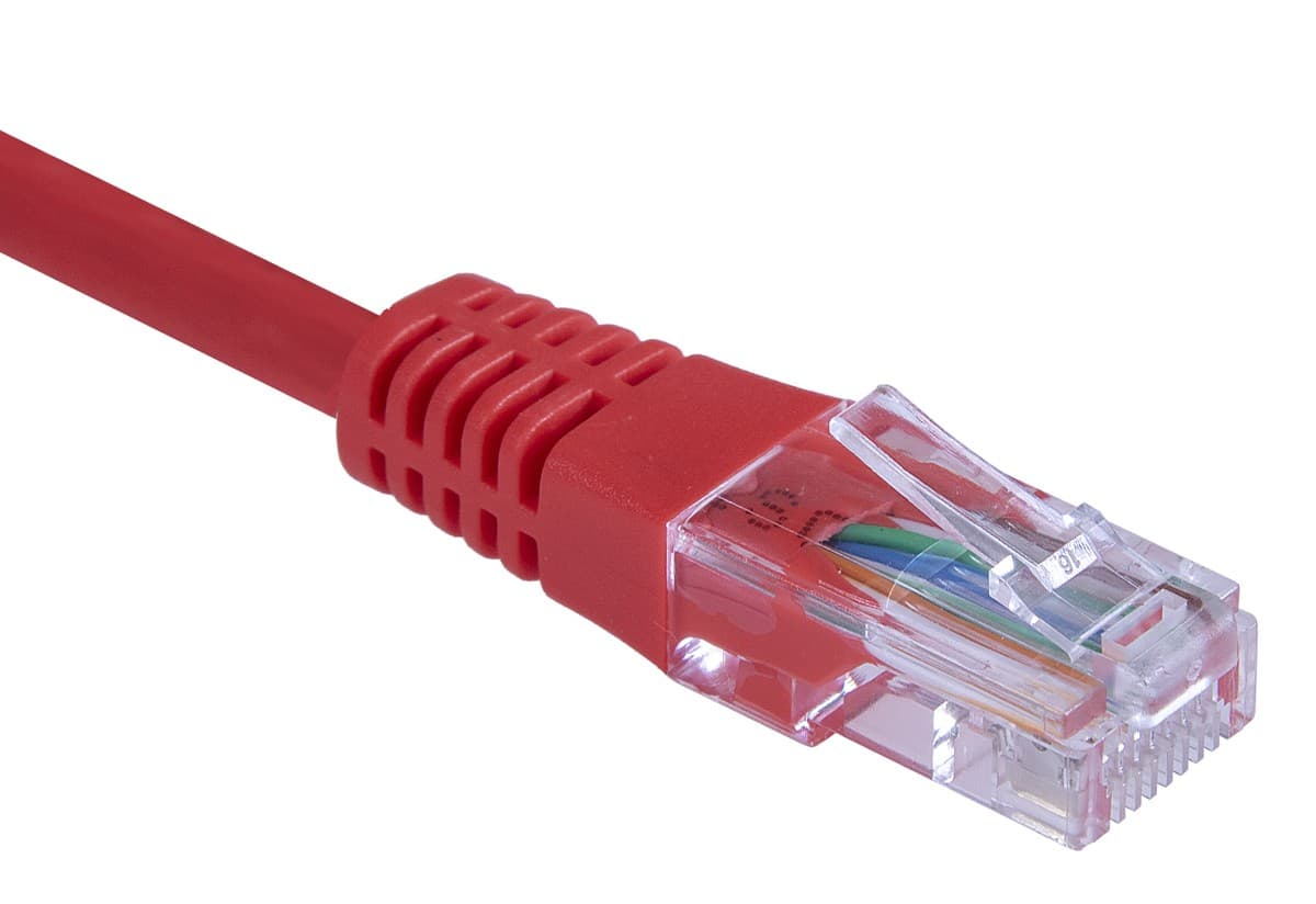 Masterlan patch kabel UTP, Cat5e, 1m, červený