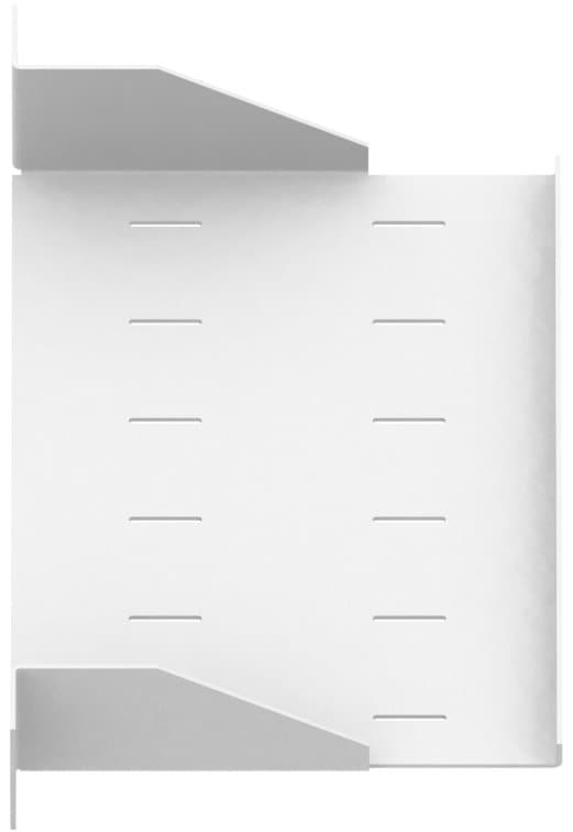 Masterlan police pevná s perforací, 1U, 10", 150mm, šedá