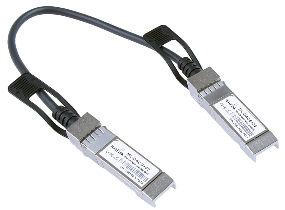 MaxLink 10G SFP+ DAC kabel, pasivní, DDM, 0,2m