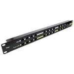 MaxLink POE panel 12 portů, 1U pro rack 19", černý - bazar