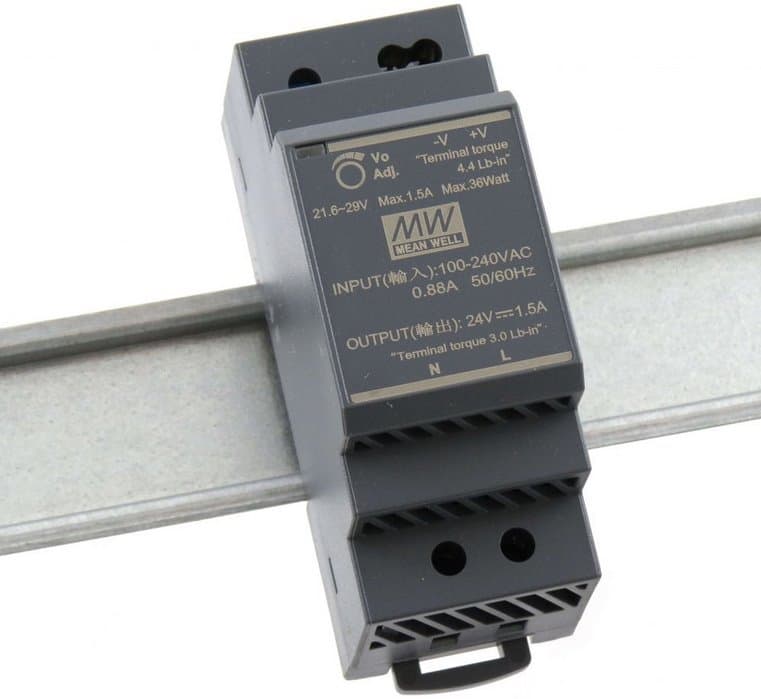 MEAN WELL HDR-30-24 zdroj na DIN lištu