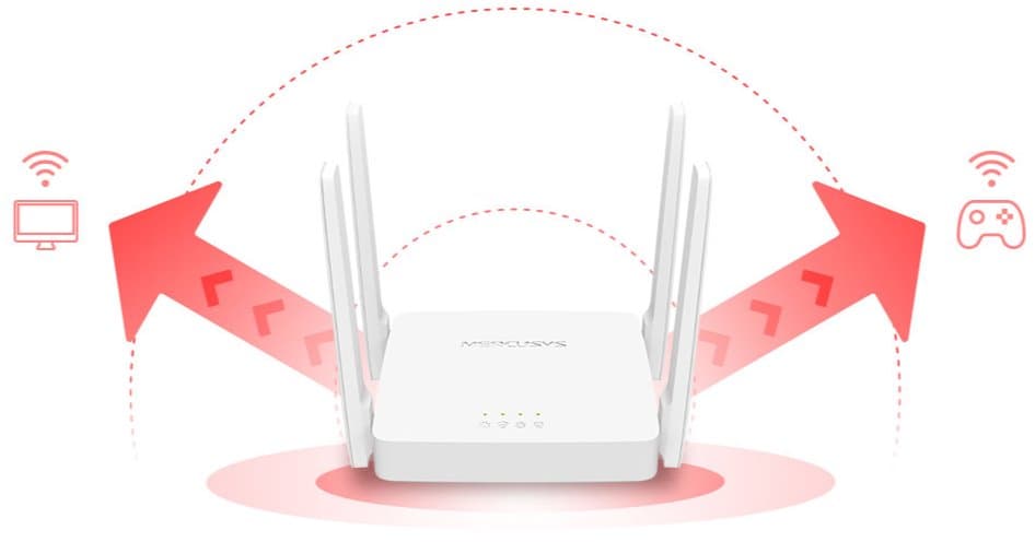 MERCUSYS AC10 Dual Band Wi-Fi Router, 300+867Mbps