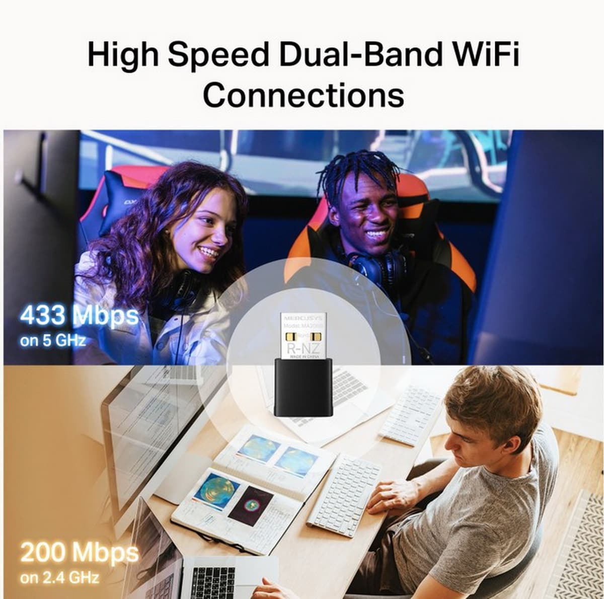 MERCUSYS MA20NB Nano Wi-Fi Bluetooth USB adaptér