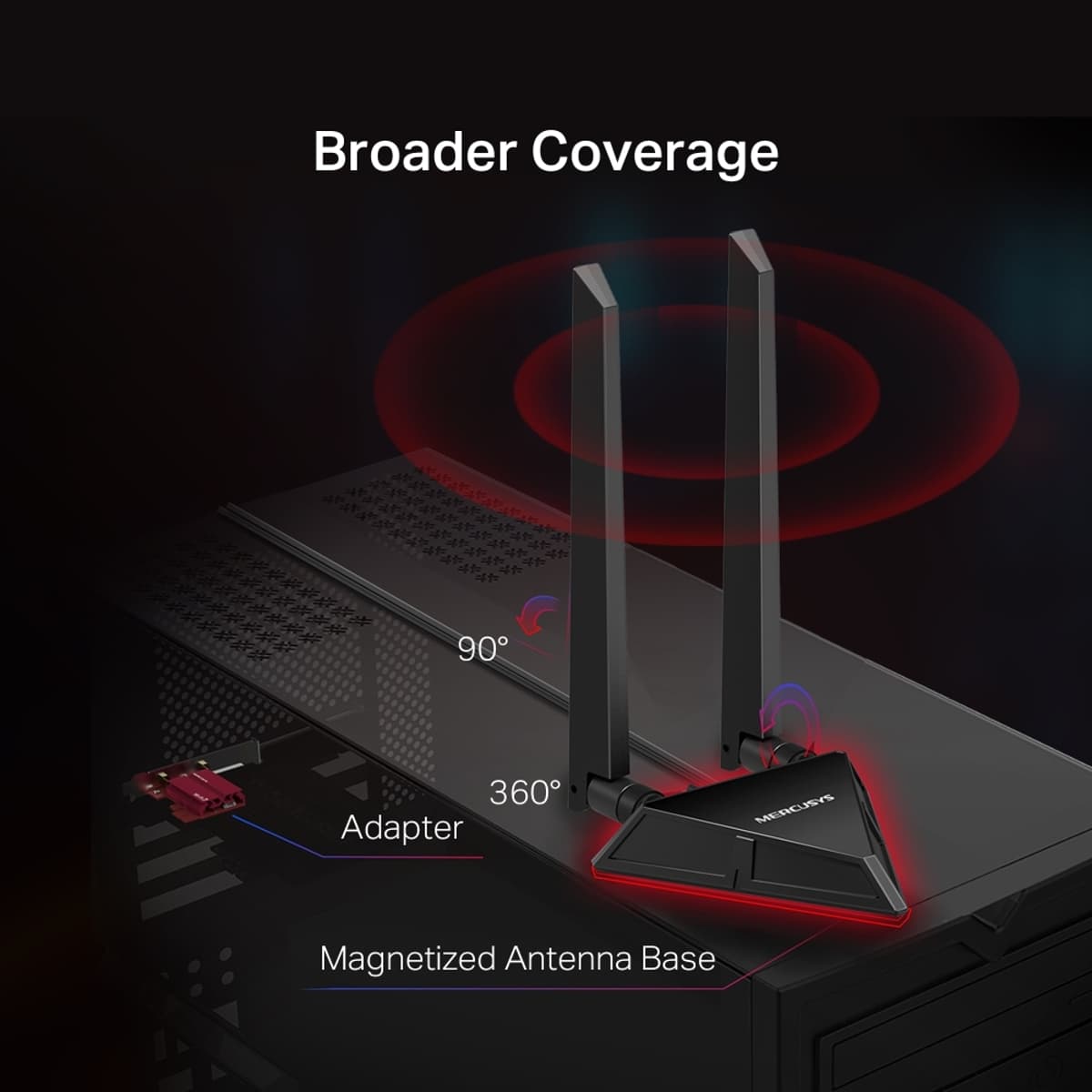 MERCUSYS MA49BE, Wi-Fi 7 a Bluetooth PCIe adaptér